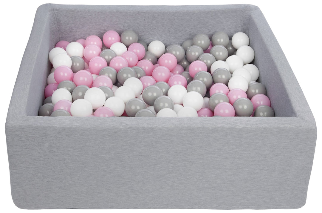 Soft Jersey ball pit with 200 balls, 90x90 cm