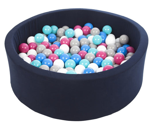 Soft Jersey ball pit with 200 balls, navy