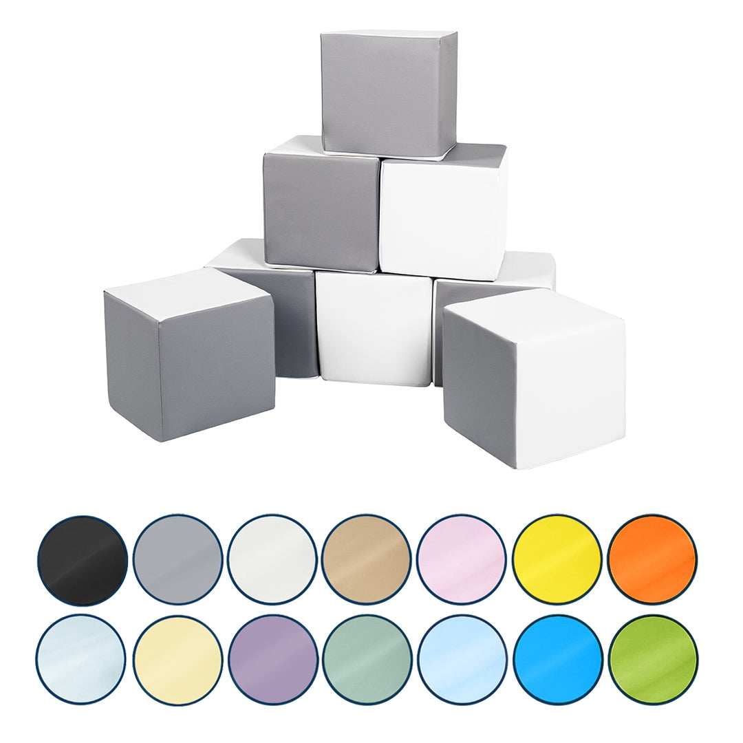 Soft Play Cubes, 8 building blocks for kids
