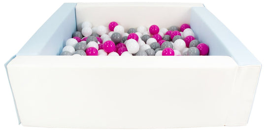Square eco-leather ball pit with 200 balls, 5 elements