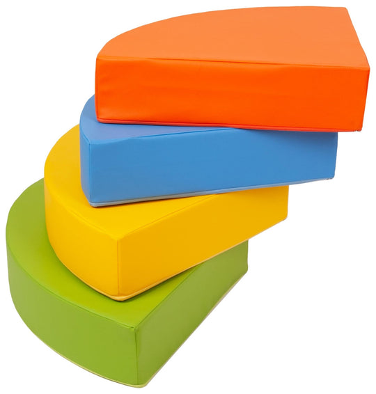 Wheel set of 4 large foam blocks