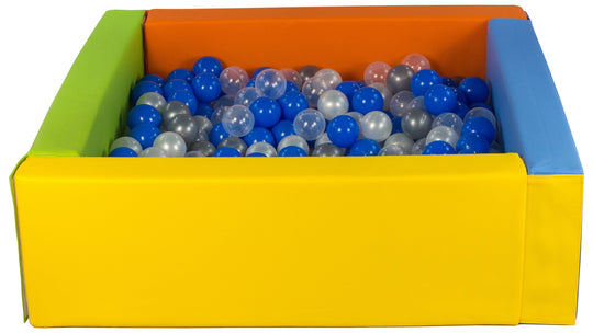 Square eco-leather ball pit with 300 balls, 5 elements