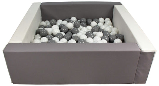 Square eco-leather ball pit with 200 balls, 5 elements