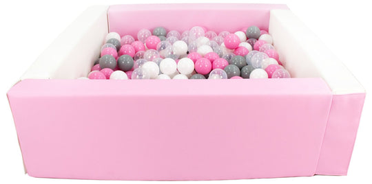Square eco-leather ball pit with 300 balls, 5 elements