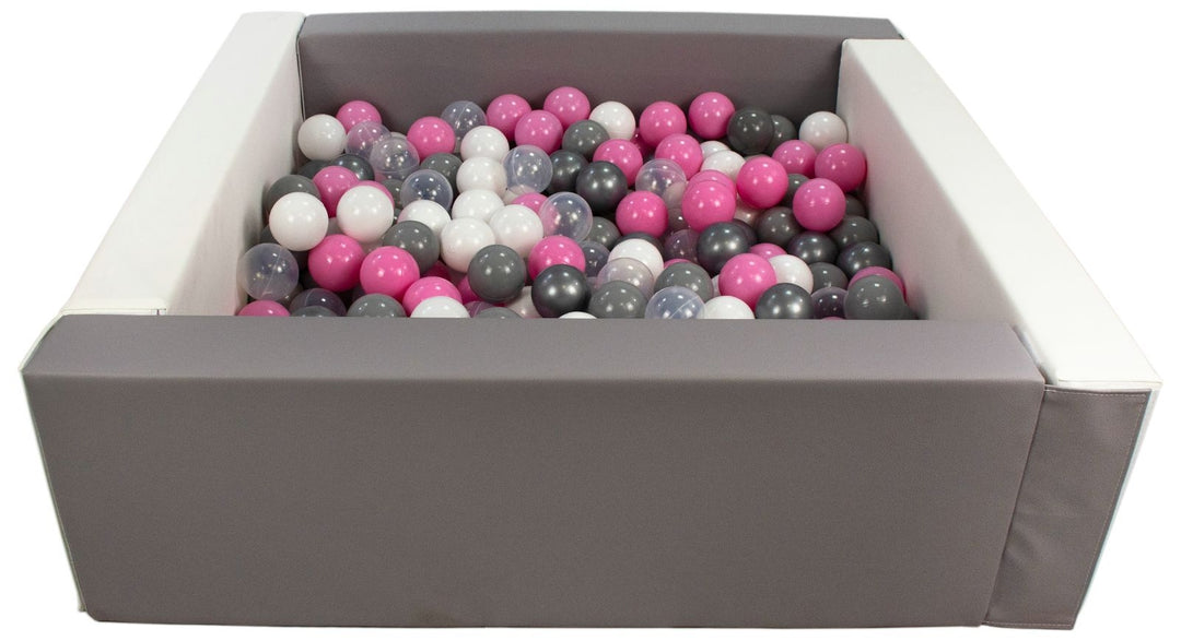 Square eco-leather ball pit with 300 balls, 5 elements