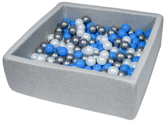 Soft Jersey ball pit with 200 balls, 90x90 cm