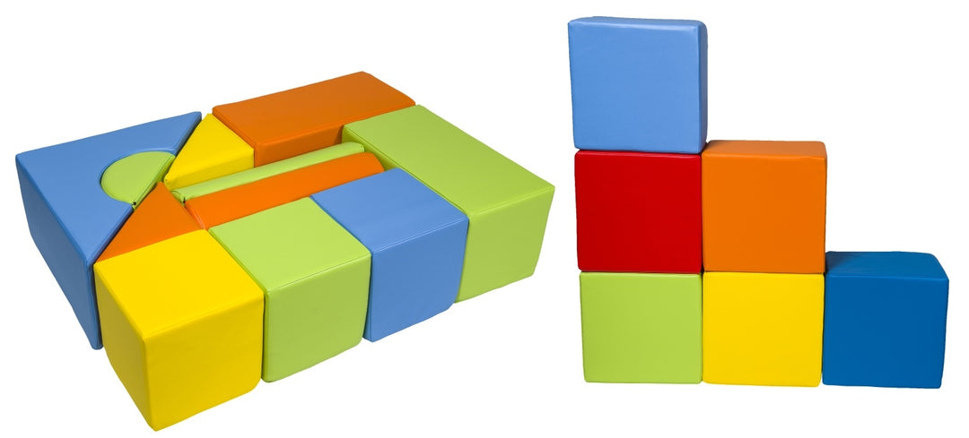 Castle + cubes set of 17 large foam blocks