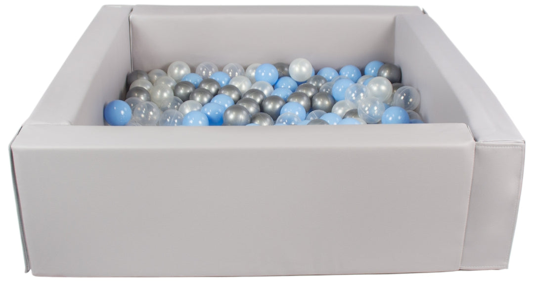 Square eco-leather ball pit with 200 balls, 5 elements