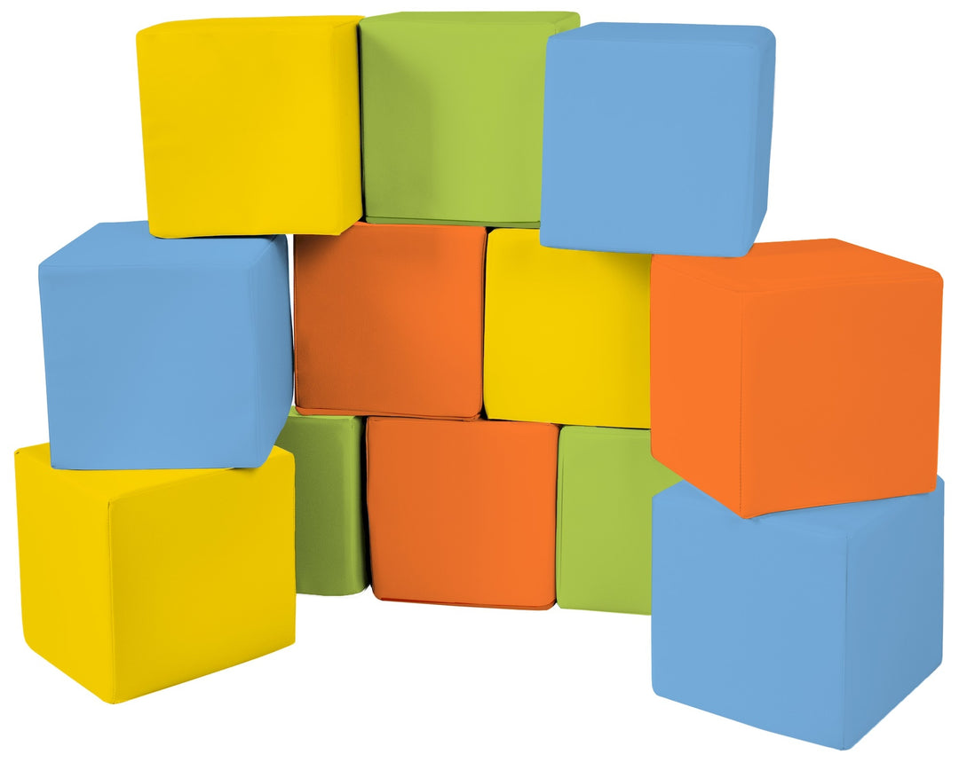 Soft Play Cubes, 12 building blocks for kids