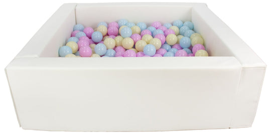 Square eco-leather ball pit with 300 balls, 5 elements