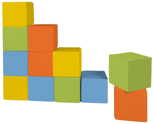 Soft Play Cubes, 12 building blocks for kids