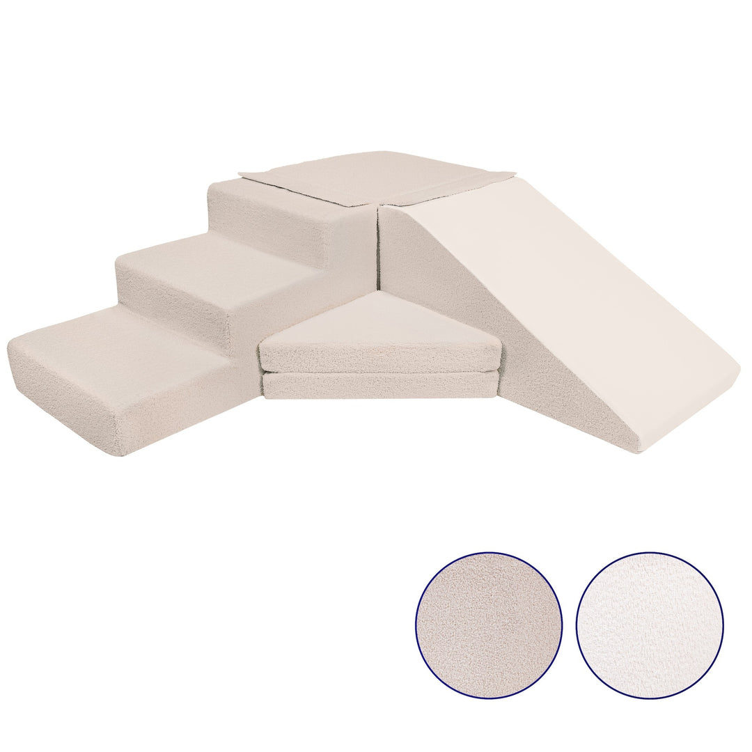 Bouclé slide set of 4 large foam blocks