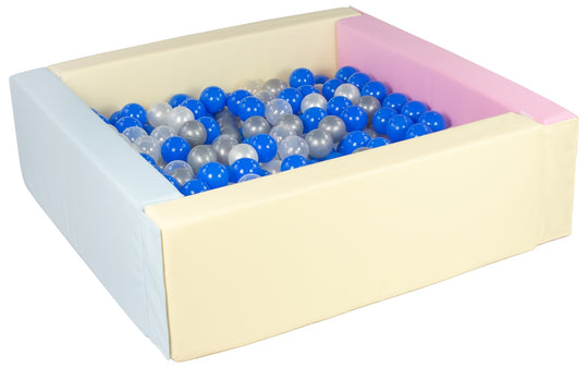 Square eco-leather ball pit with 300 balls, 5 elements