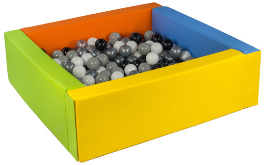 Square eco-leather ball pit with 300 balls, 5 elements