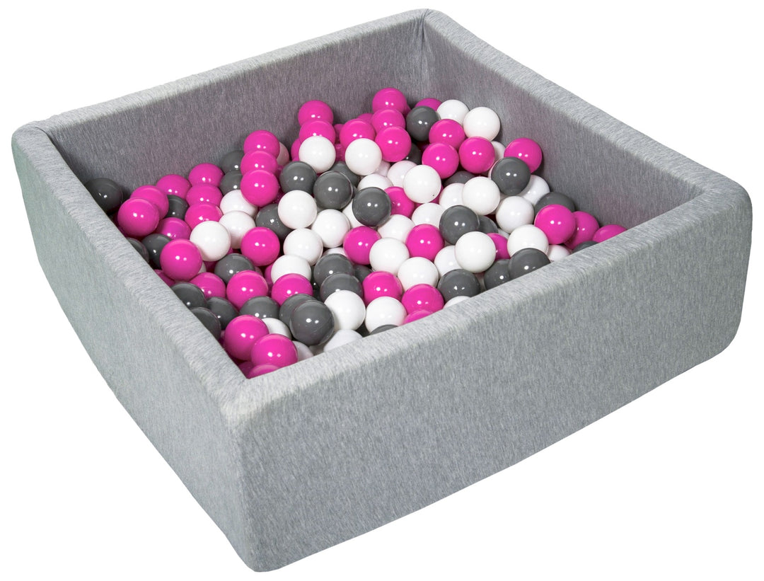Soft Jersey ball pit with 200 balls, 90x90 cm