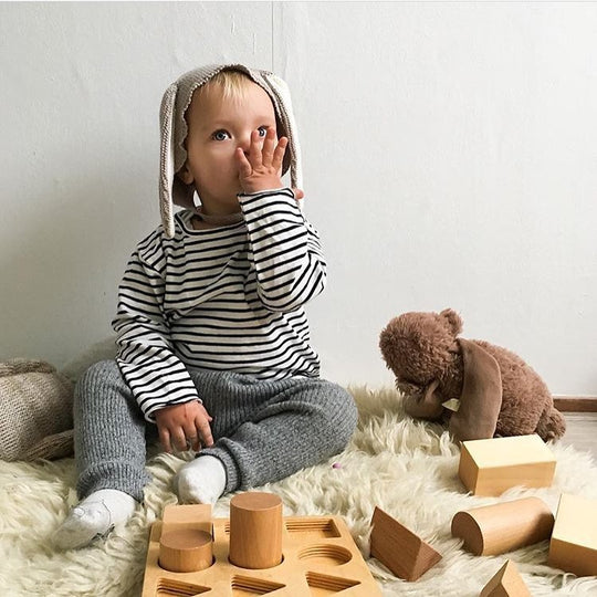 Wooden Shape Sorting Blocks - Natural XL