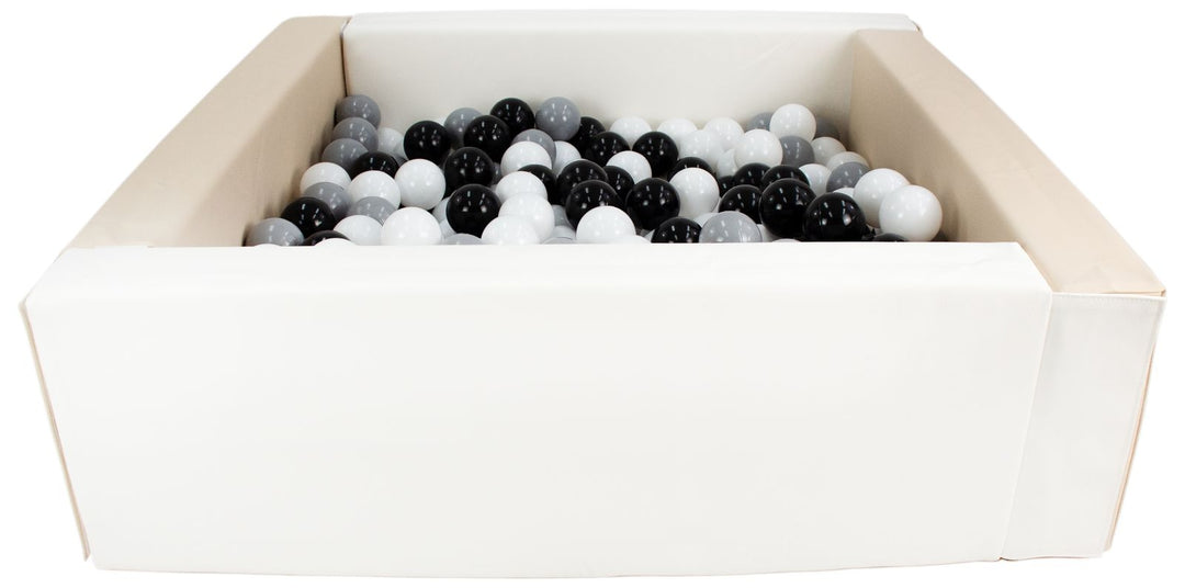 Square eco-leather ball pit with 200 balls, 5 elements