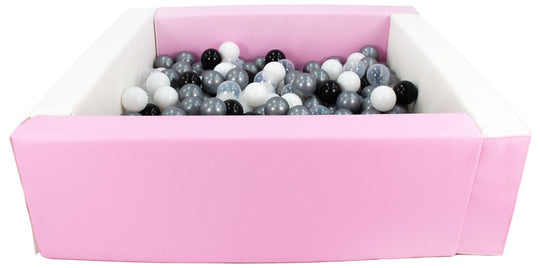 Square eco-leather ball pit with 200 balls, 5 elements