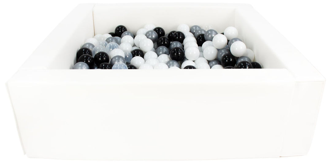 Square eco-leather ball pit with 300 balls, 5 elements