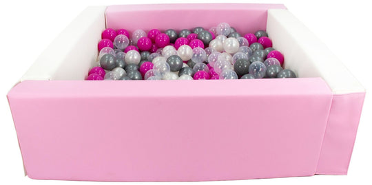 Square eco-leather ball pit with 300 balls, 5 elements