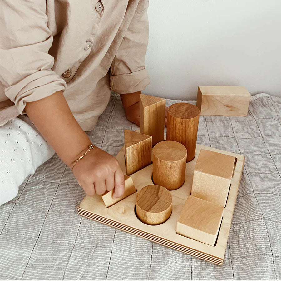 Wooden Shape Sorting Blocks - Natural XL