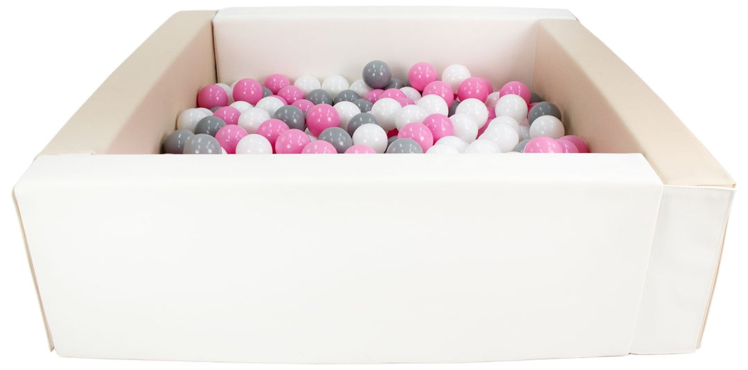 Square eco-leather ball pit with 200 balls, 5 elements