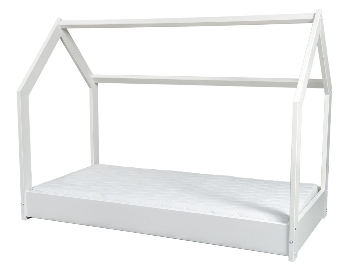 Wooden house bed 160x80cm + ECO mattress