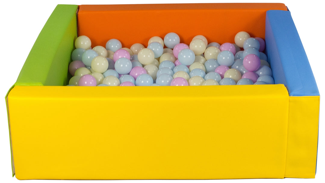 Square eco-leather ball pit with 300 balls, 5 elements
