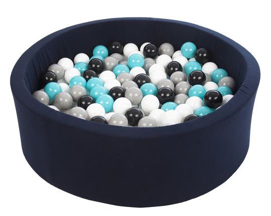 Soft Jersey ball pit with 200 balls, navy