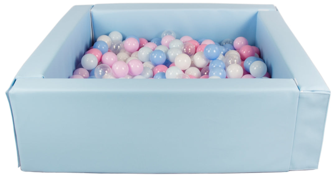 Square eco-leather ball pit with 300 balls, 5 elements