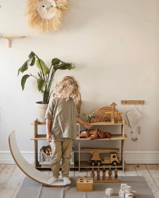 Wooden Shape Sorting Box - Natural