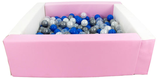 Square eco-leather ball pit with 200 balls, 5 elements