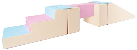 Footbridge + slide set of 5 large foam blocks