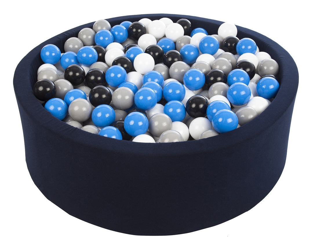 Soft Jersey ball pit with 450 balls, navy