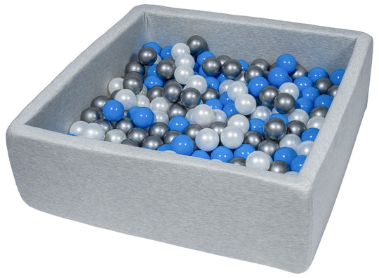 Soft Jersey ball pit with 300 balls, 90x90 cm