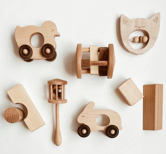 Wooden Toy on Wheels - Duck