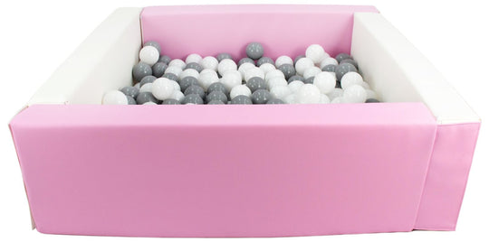Square eco-leather ball pit with 200 balls, 5 elements