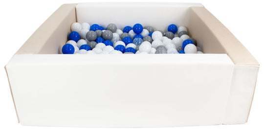 Square eco-leather ball pit with 200 balls, 5 elements