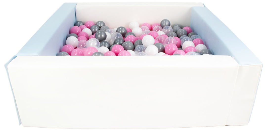 Square eco-leather ball pit with 200 balls, 5 elements