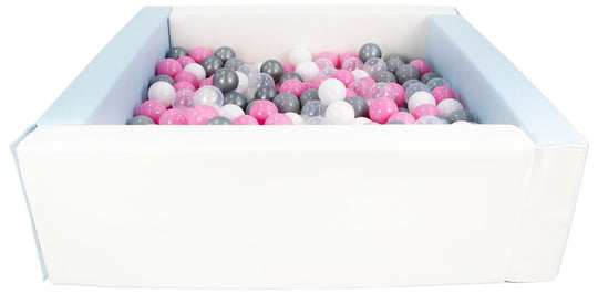 Square eco-leather ball pit with 200 balls, 5 elements