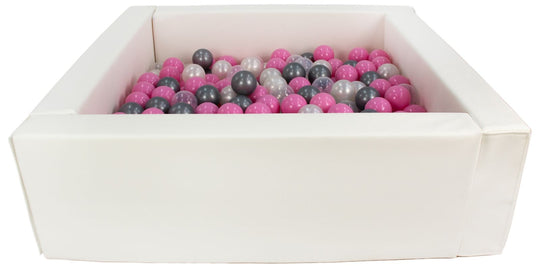 Square eco-leather ball pit with 200 balls, 5 elements