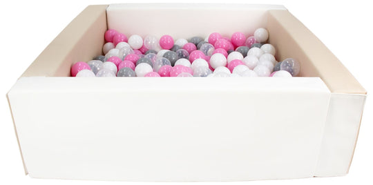 Square eco-leather ball pit with 200 balls, 5 elements