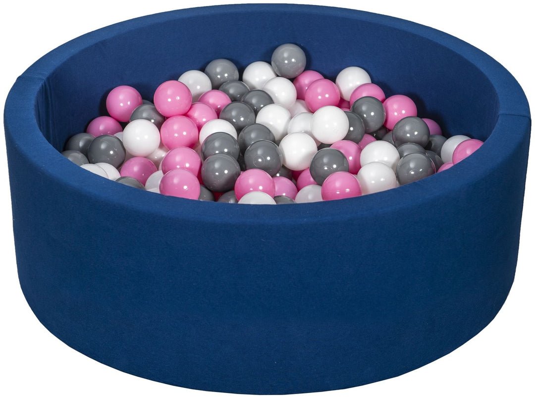 Soft Jersey ball pit with 300 balls, navy