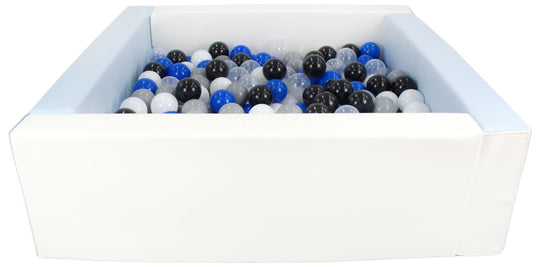 Square eco-leather ball pit with 200 balls, 5 elements