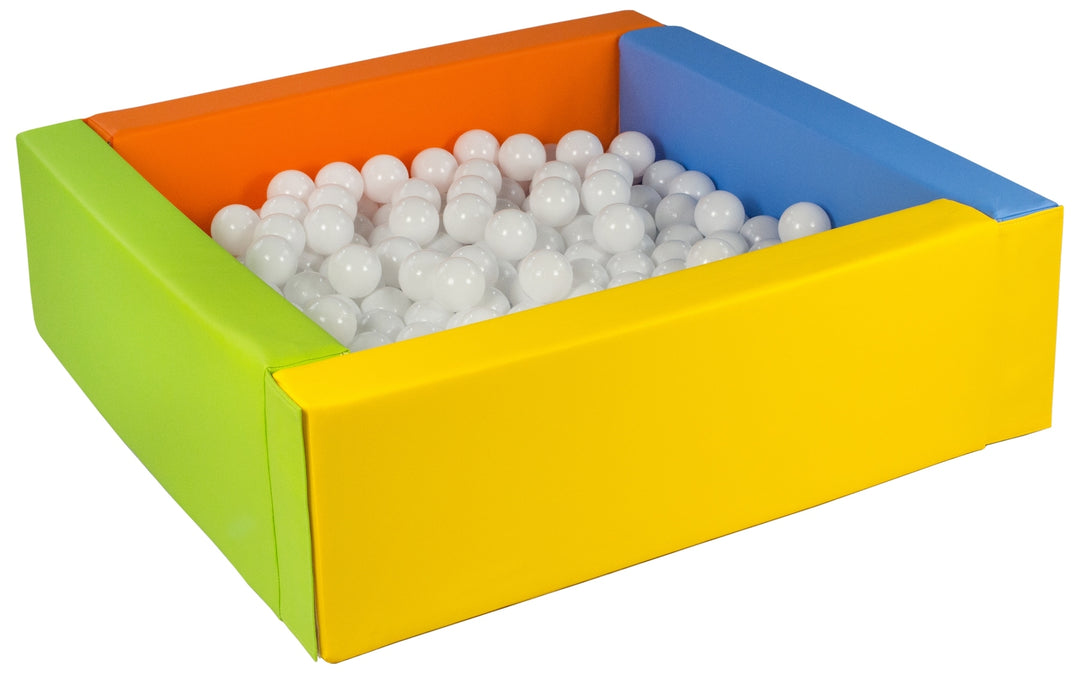 Square eco-leather ball pit with 300 balls, 5 elements