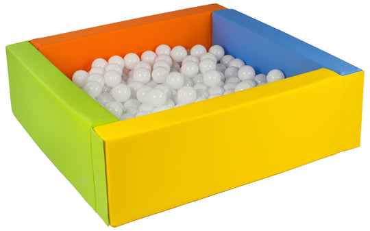 Square eco-leather ball pit with 300 balls, 5 elements