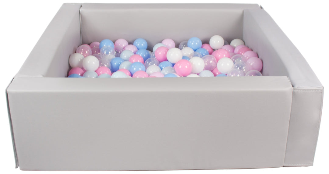 Square eco-leather ball pit with 200 balls, 5 elements