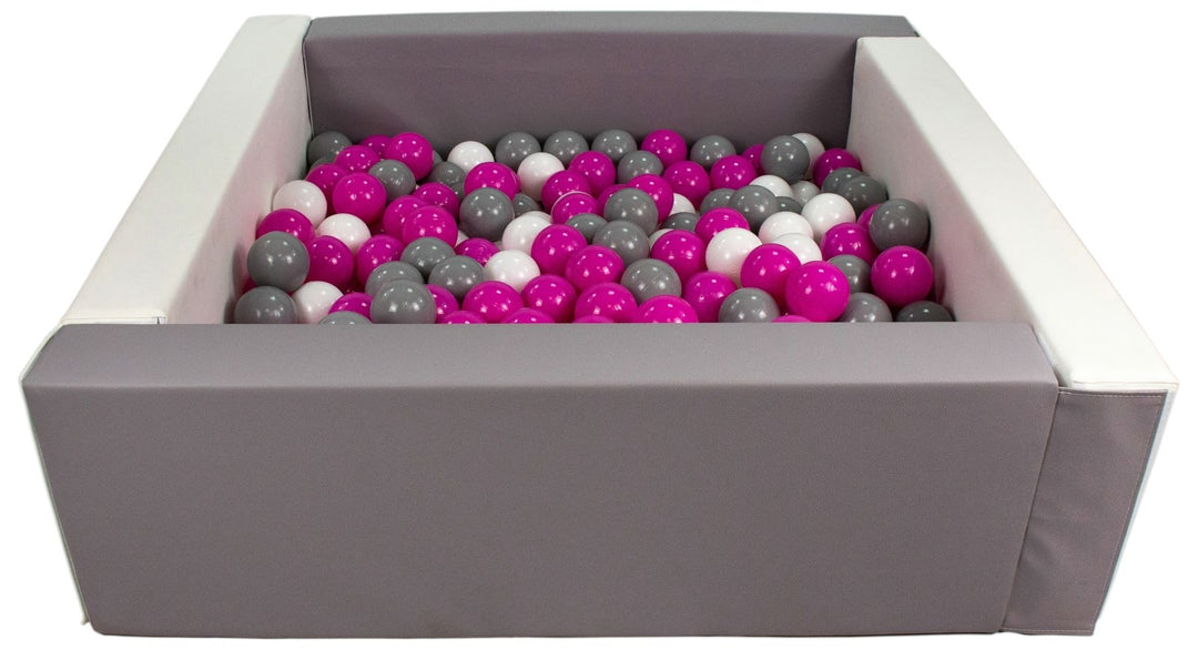 Square eco-leather ball pit with 200 balls, 5 elements