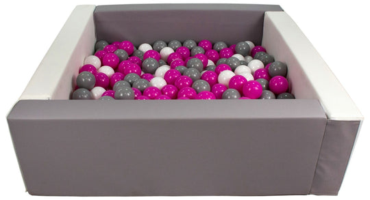 Square eco-leather ball pit with 200 balls, 5 elements