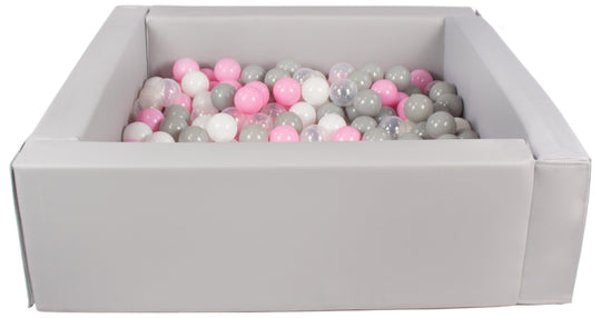 Square eco-leather ball pit with 300 balls, 5 elements
